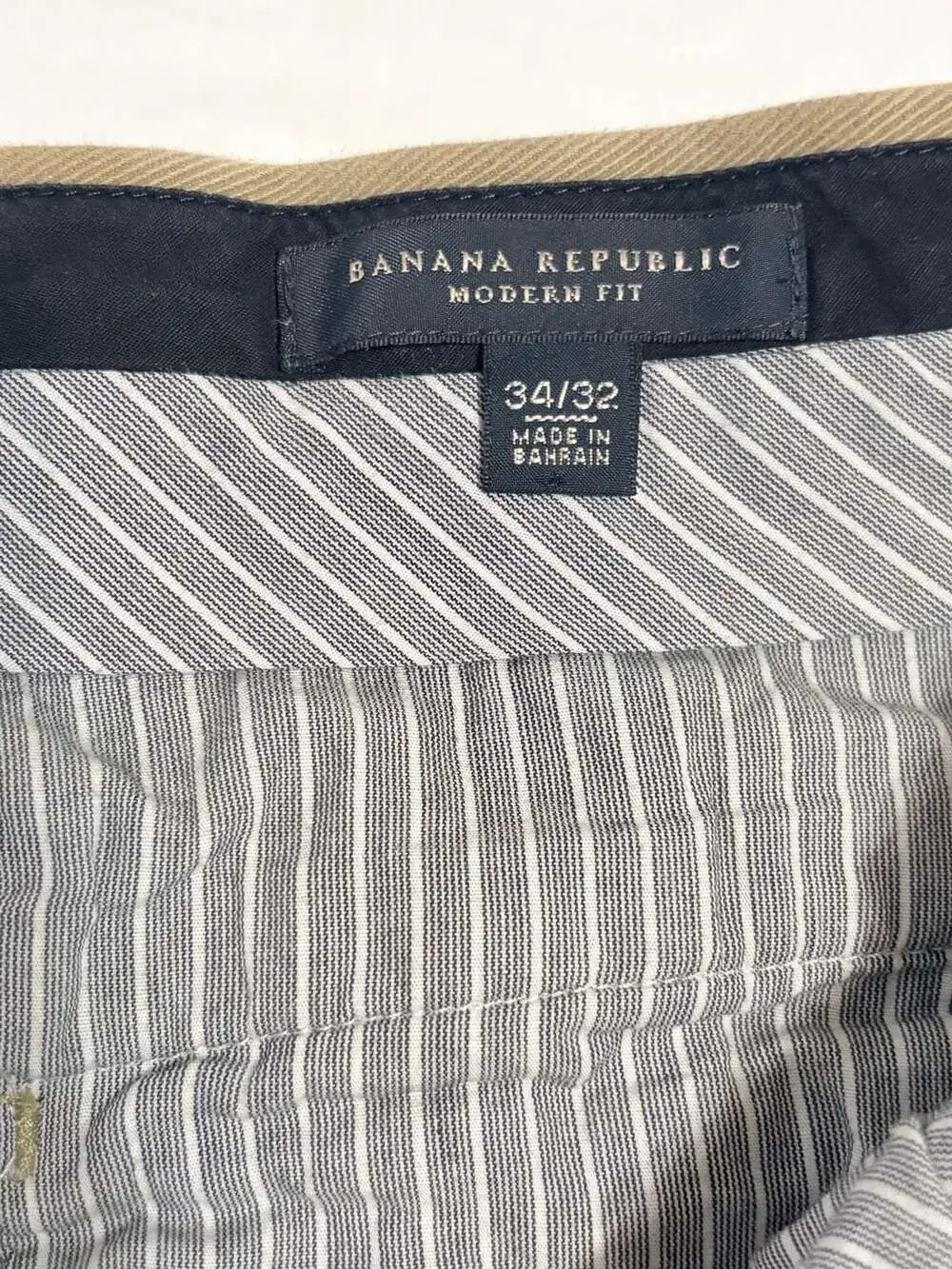 Banana Republic Modern Fit Cotton Chino Pants Khaki 34/32 #1095